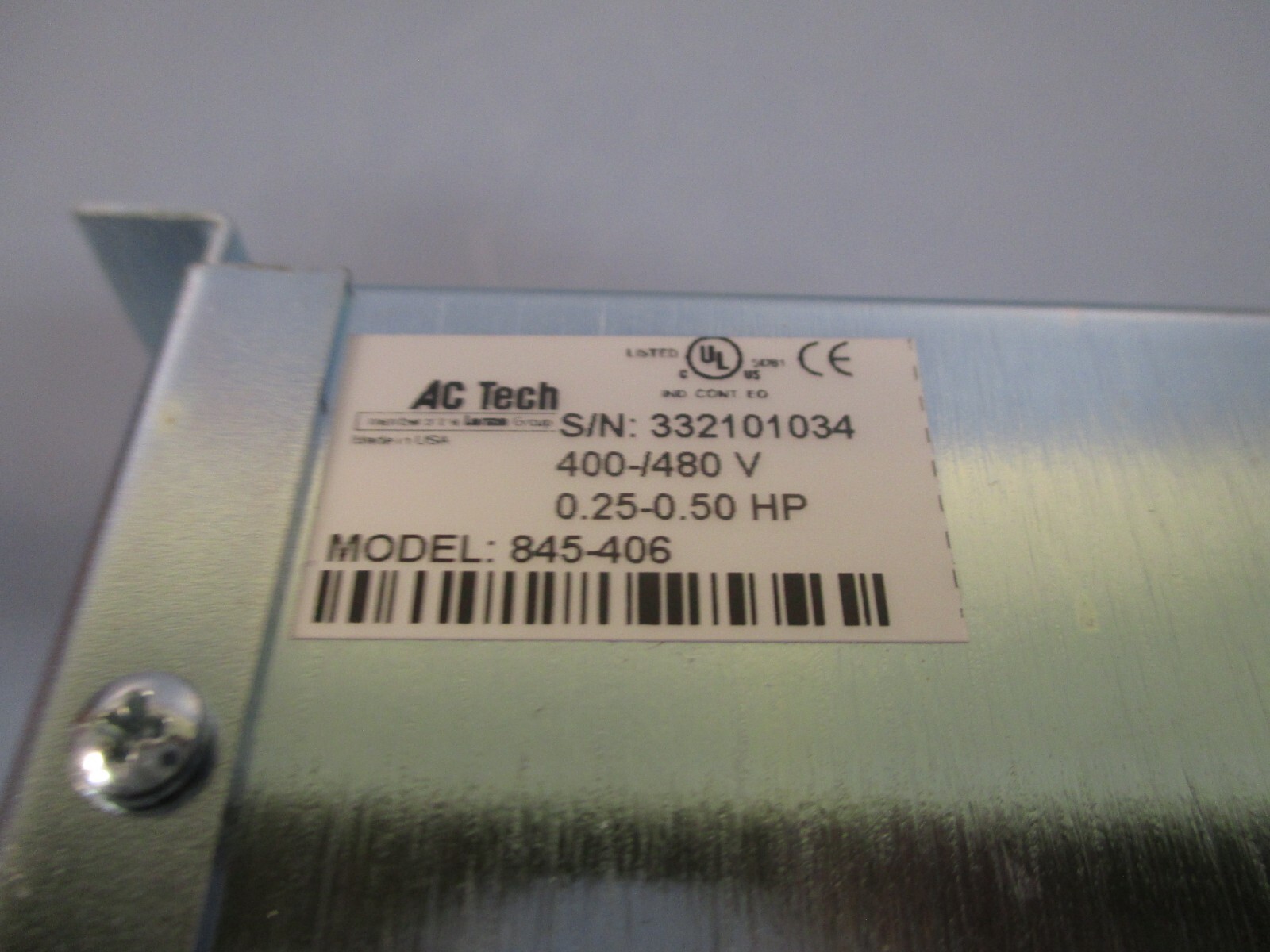 Lenze AC Tech Dynamic Brake Resistor Module 400-/480V .25-.50 HP Model # 845-406