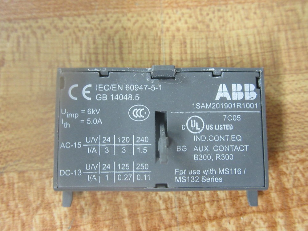 Asea Brown Boveri 1SAM201901R1001 Auxiliary Contact HKF1-11 (Pack of 4)