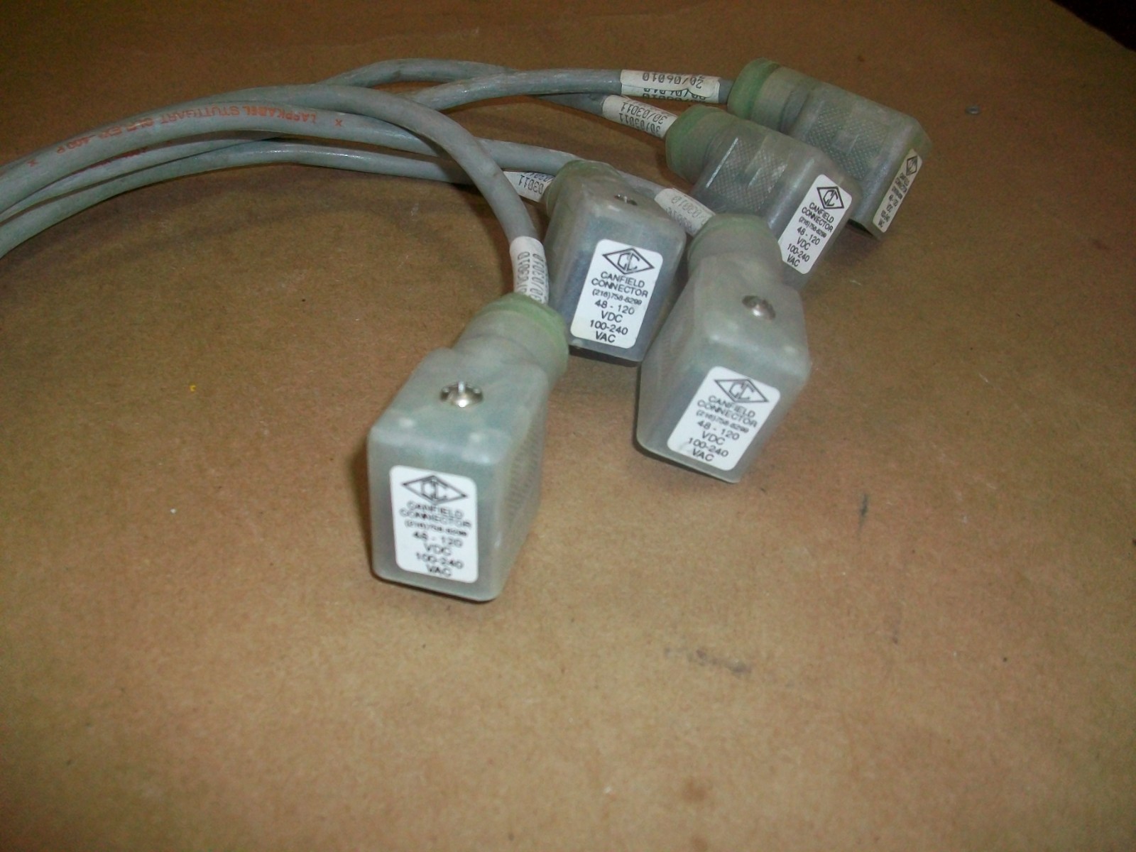 5pc Canfield Solenoid Cable 48-170 15″ USED