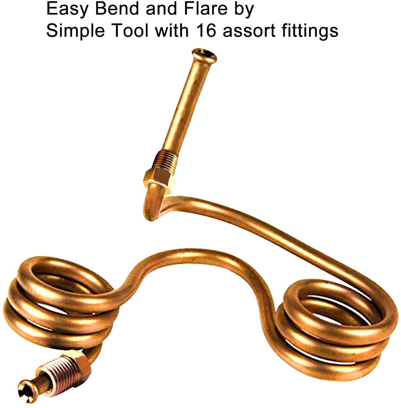 Muhize Upgraded Brake Line Tubing Kit – 25 Ft. of 3/16 Copper Coated Flexible Tu