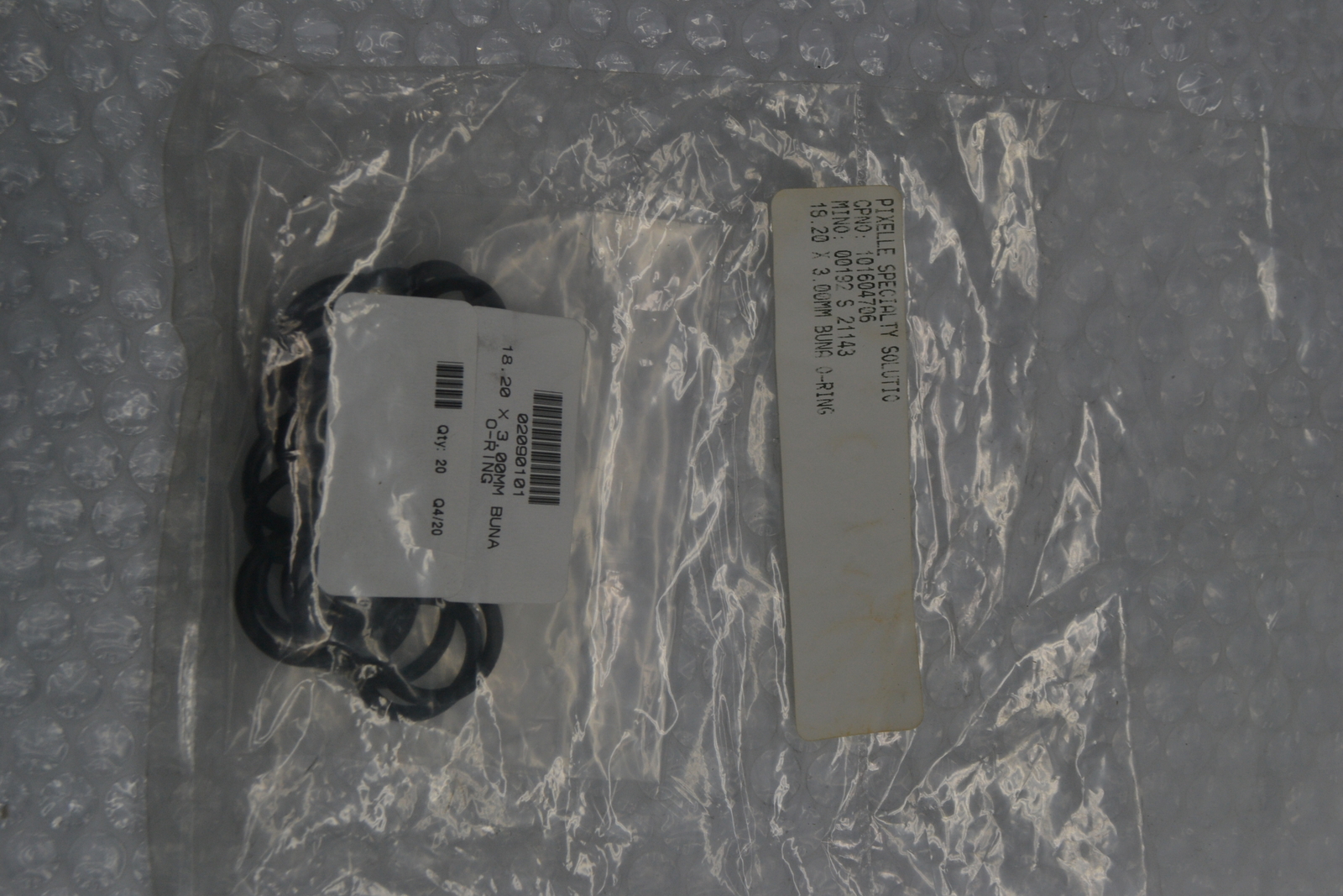 PIXELLE SPECIALTY SOLUTIONS 02090101 O-RING PKG OF 20 NSMP