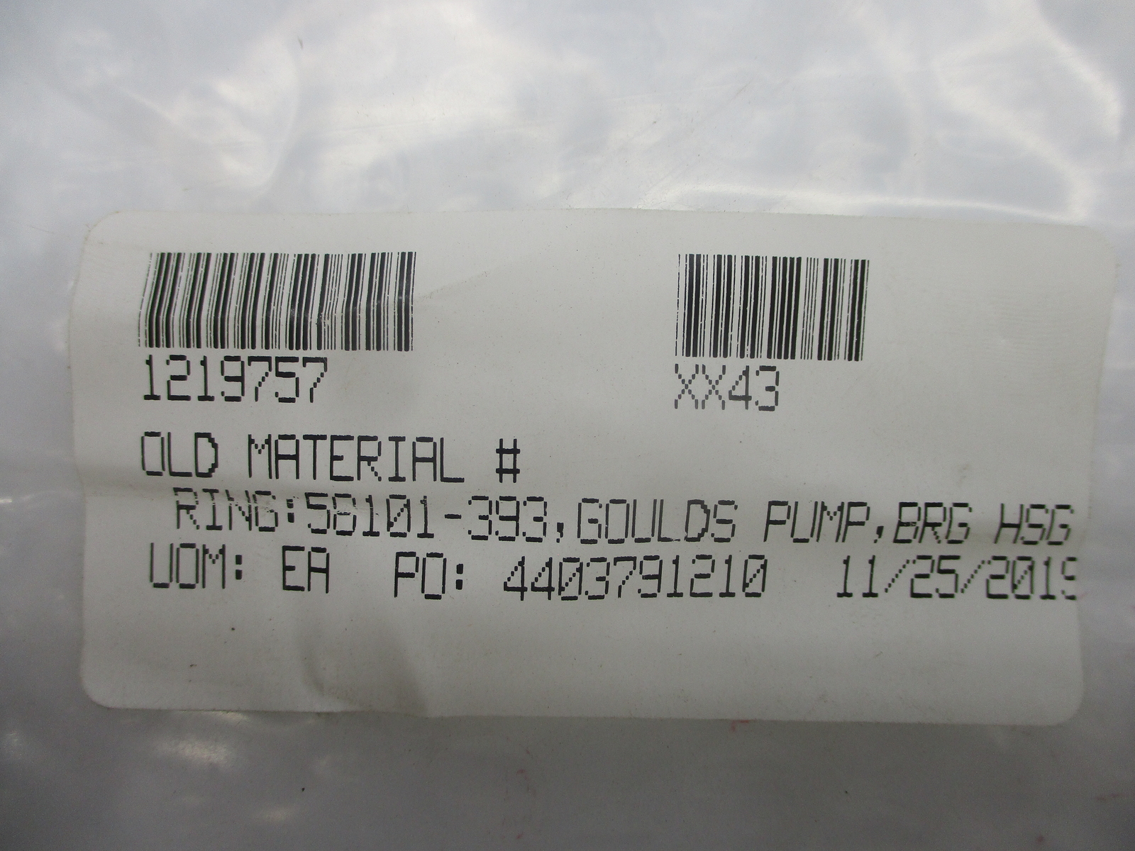 GOULD 58101-393 RING UNMP