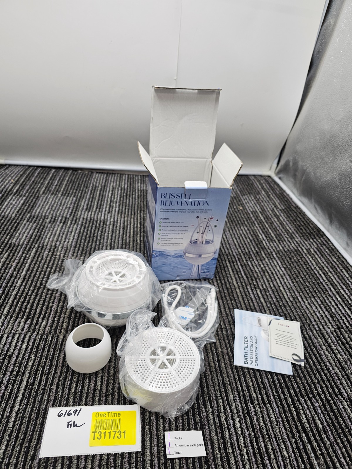 Blissful Rejuvenation Bath Filter 30-60PSI Pressure Range 2-3gpm at 60psi Flow