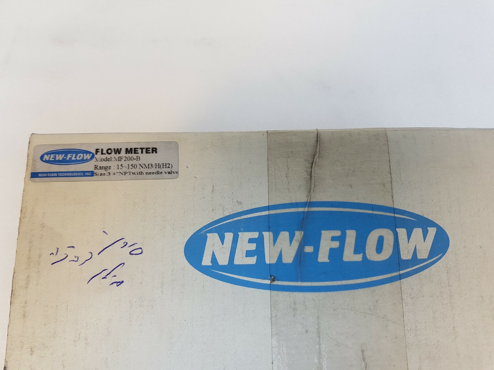 NEW-FLOW MF200-B Metal Tube Flow Meter, RANGE: 15~150 NM3/H(H2)
