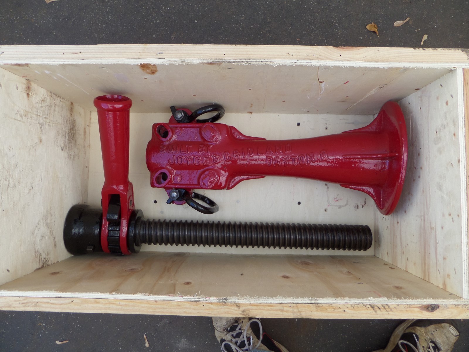 Joyce & Cridland Dayton Ohio Ratcheting Screw Jack Cast Iron Oct. 28, 1878