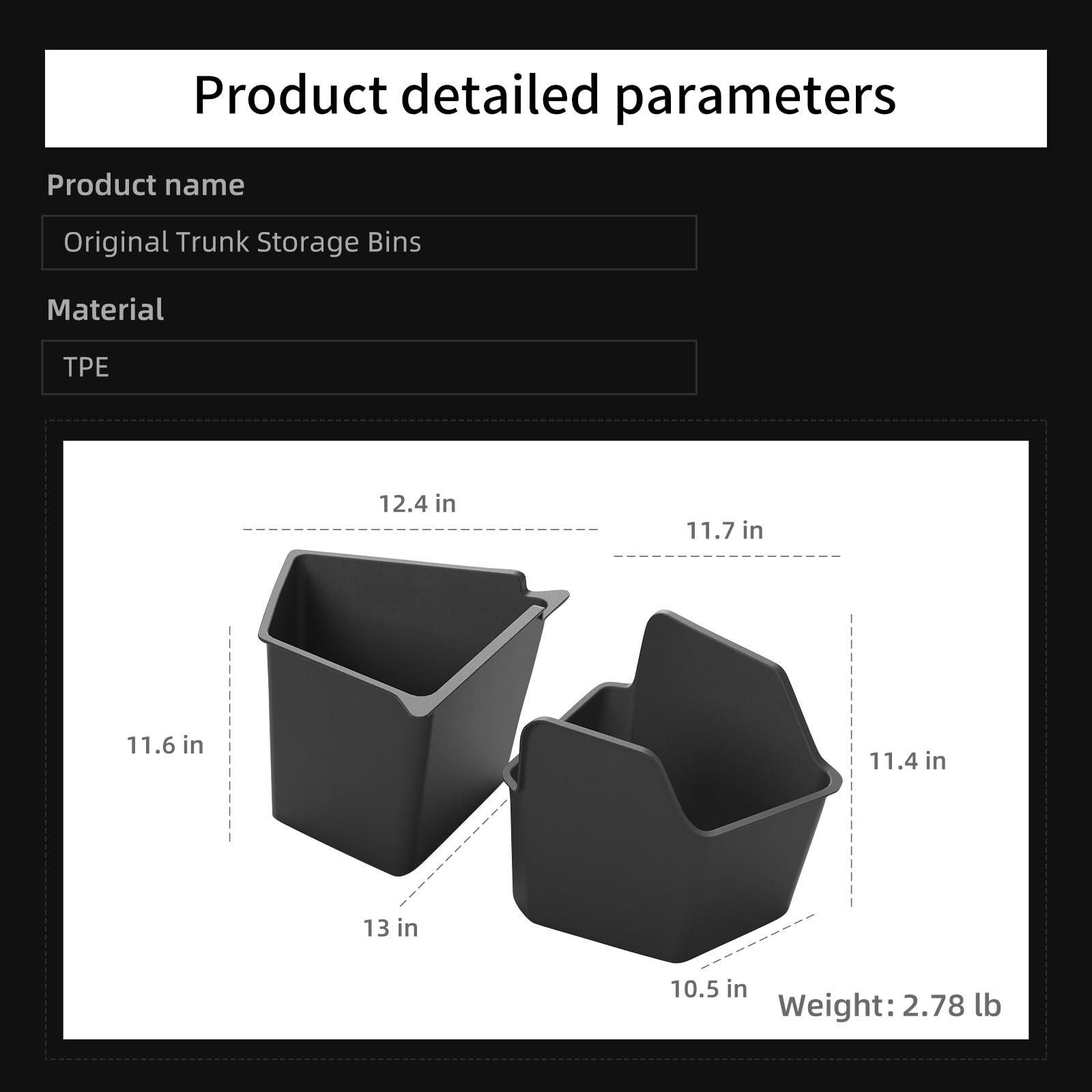 LUCKEASY Rear Trunk Storage Bins Fit for Tesla Model Y Juniper 2025 2026 Stan…