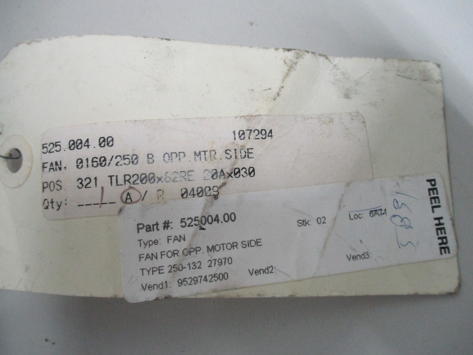 Part 525.004.00 Fan 0160/250 B