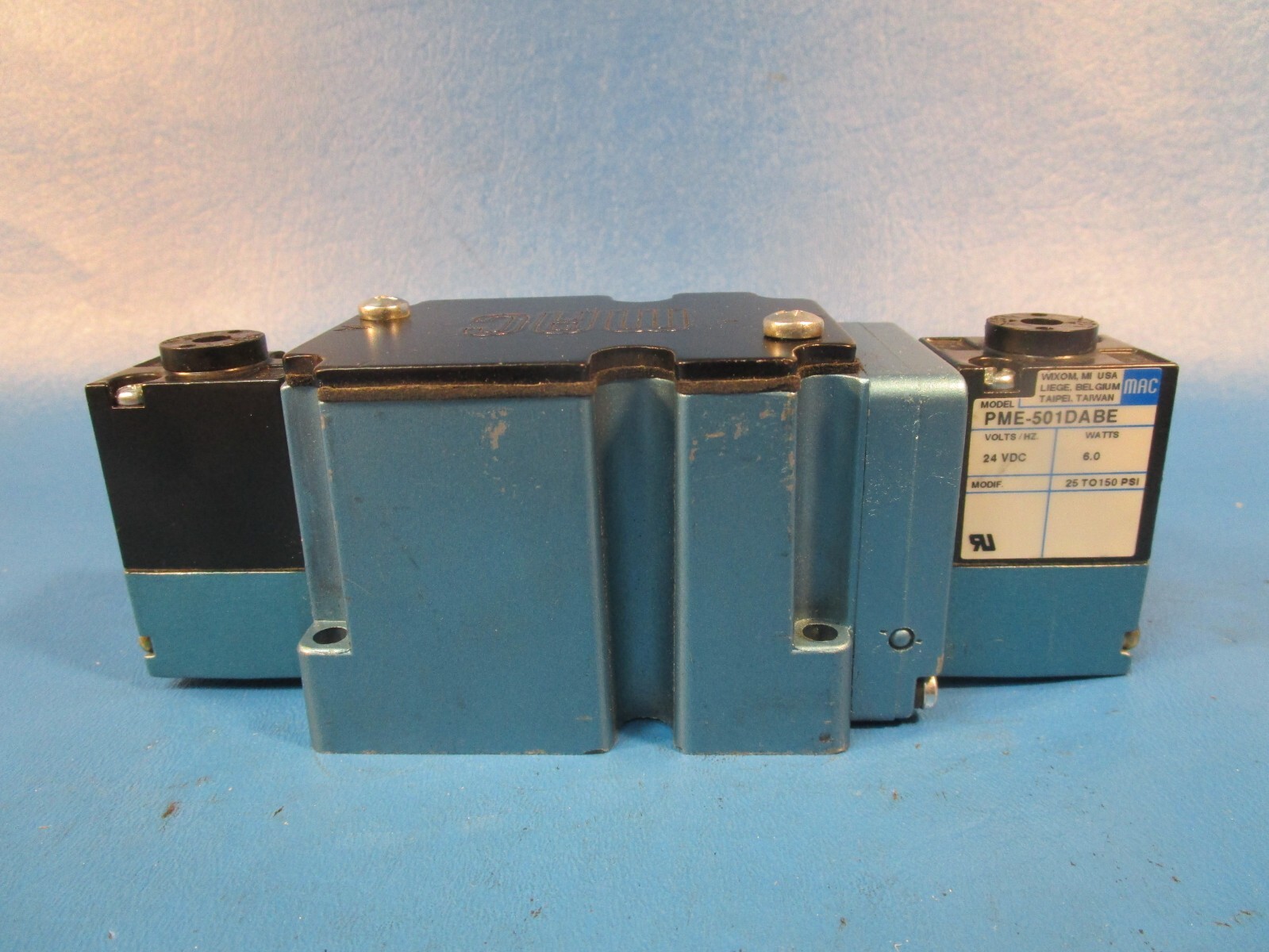 MAC 6321D-000-PM-501DA SOLENOID VALVE; 4-WAY; 0-150PSI; 110/120VAC; 50/60HZ; 6.8