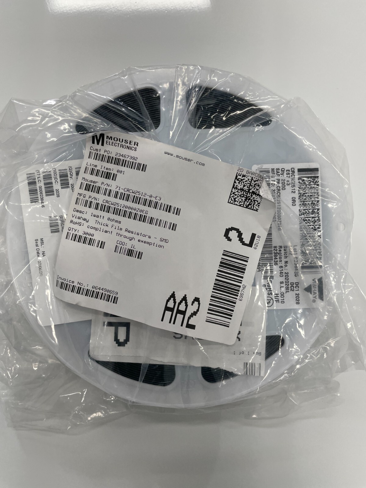 VISHAY – Mouser Electronics CRCW25120000Z0EG