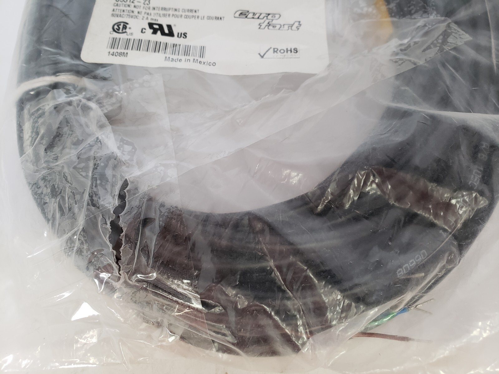 TURCK RKC 8.6T-10 CORDSET SINGLE ENDED FEMALE M12 EUROFAST (U5312-23) NIB