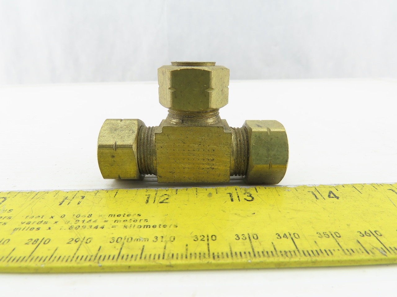 1/2″ Tube OD Brass Compression Union Tee Lot Of 5