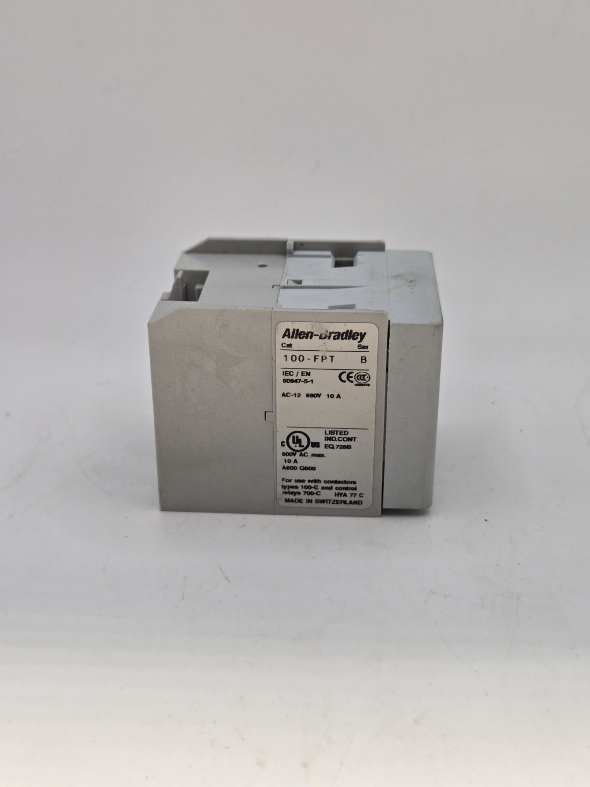 Allen-Bradley 100-FPT B Auxiliary Contact Block AC-12 690V 10A