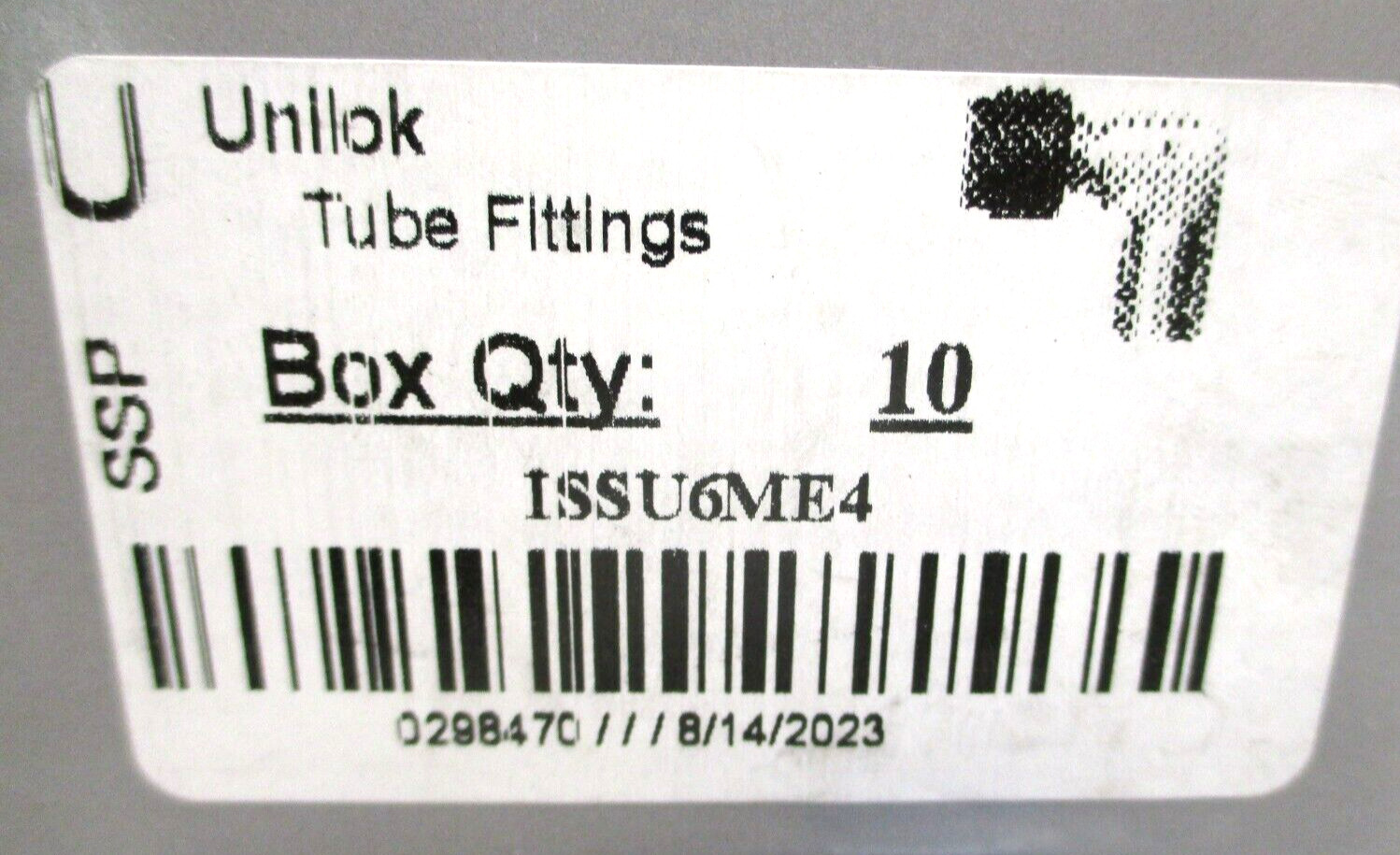 SSP , 1SSU6ME4 , 1/4″ TUBE X 1/4″ MNPT ELBOW SST FITTING , LOT OF 10 , SURPLUS