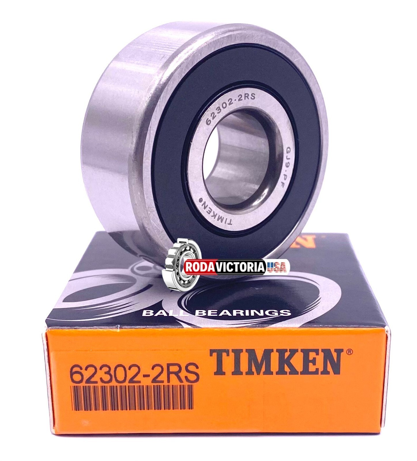 TIMKEN 62302 2RS Deep Groove Ball Bearing, Rubber Sealed 15x42x17 mm