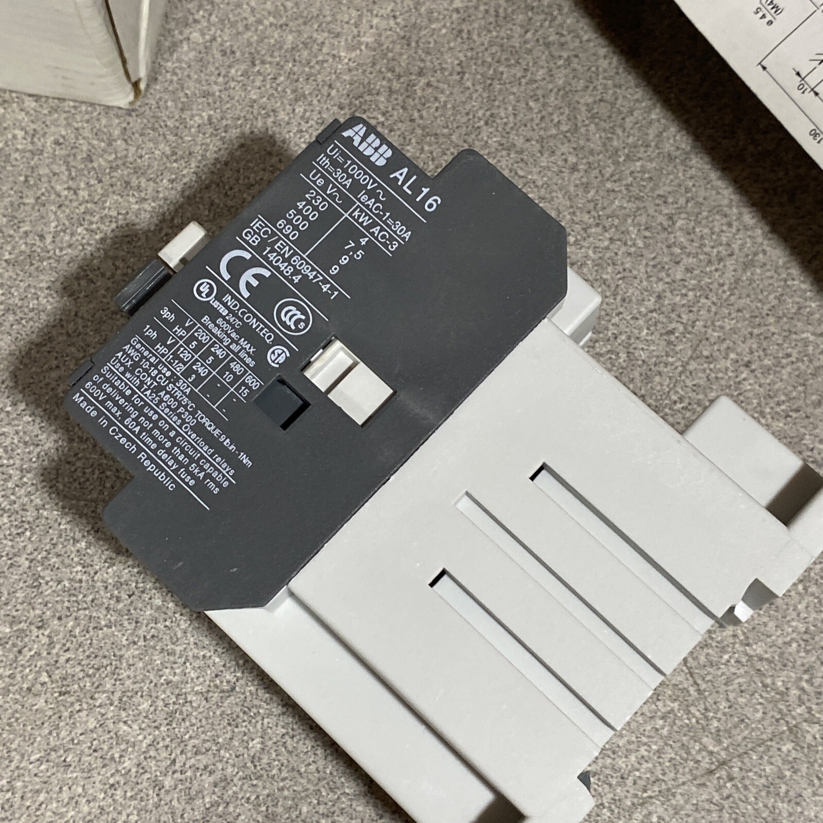 NEW ABB AL16-30-01 And Is 24V DC Or 163K852H01 Relay Master Control!