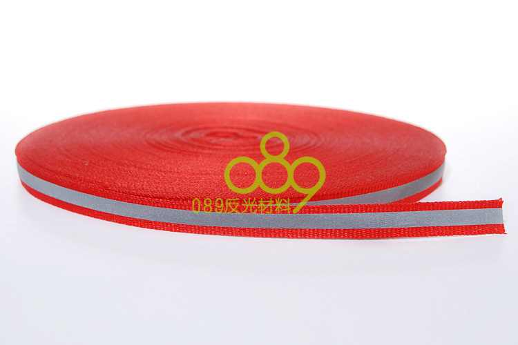 50M 164ft 0.4″ RED Reflective Fabric Tape Strip Edging Braid Trim Sew on # GY
