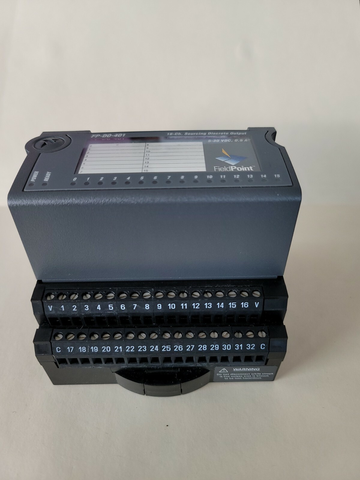 NATIONAL INSTRUMENT FIELD POINT FP-DO-401 16-CHw SOURCING DISCRETE OUTPUT MODULE
