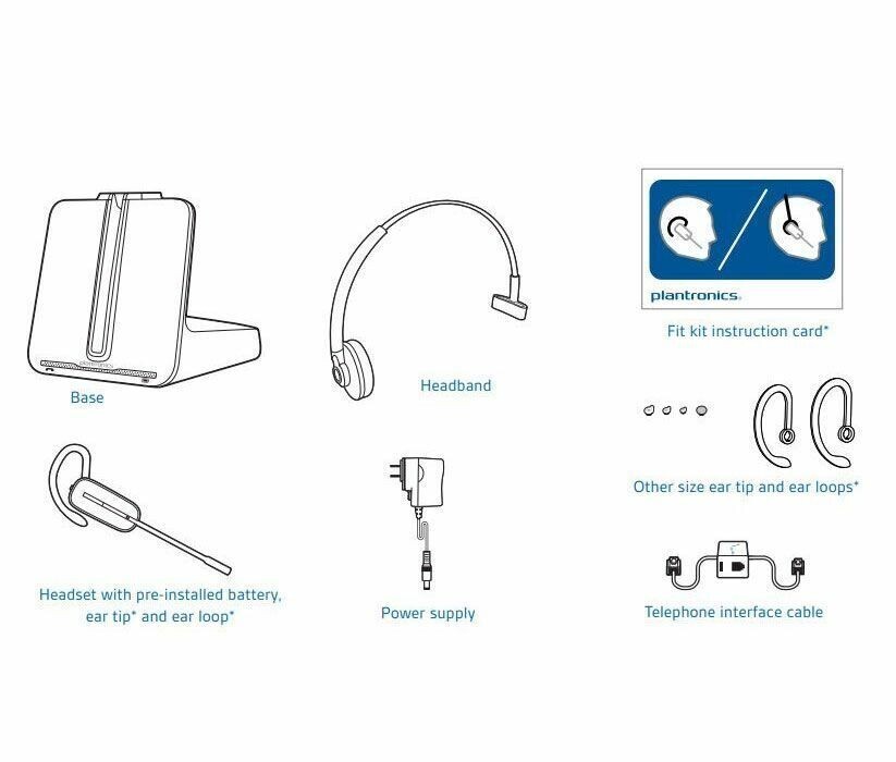 Plantronics CS540 Convertible Headset with HL10 Lifter Bundle – New