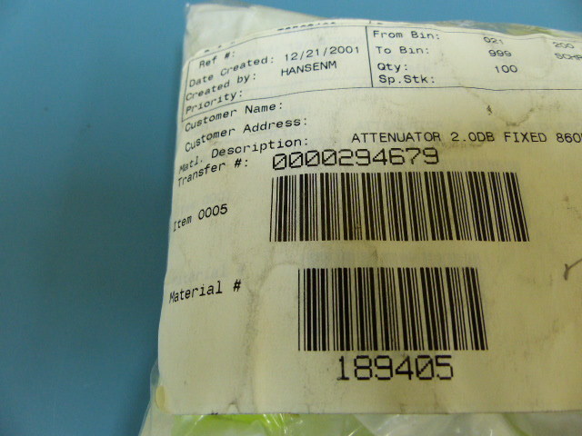 Scientific Atlanta 189405 Qty of 20 per Lot 2dB ATTENUATOR TO5 FIXED 860MHZ