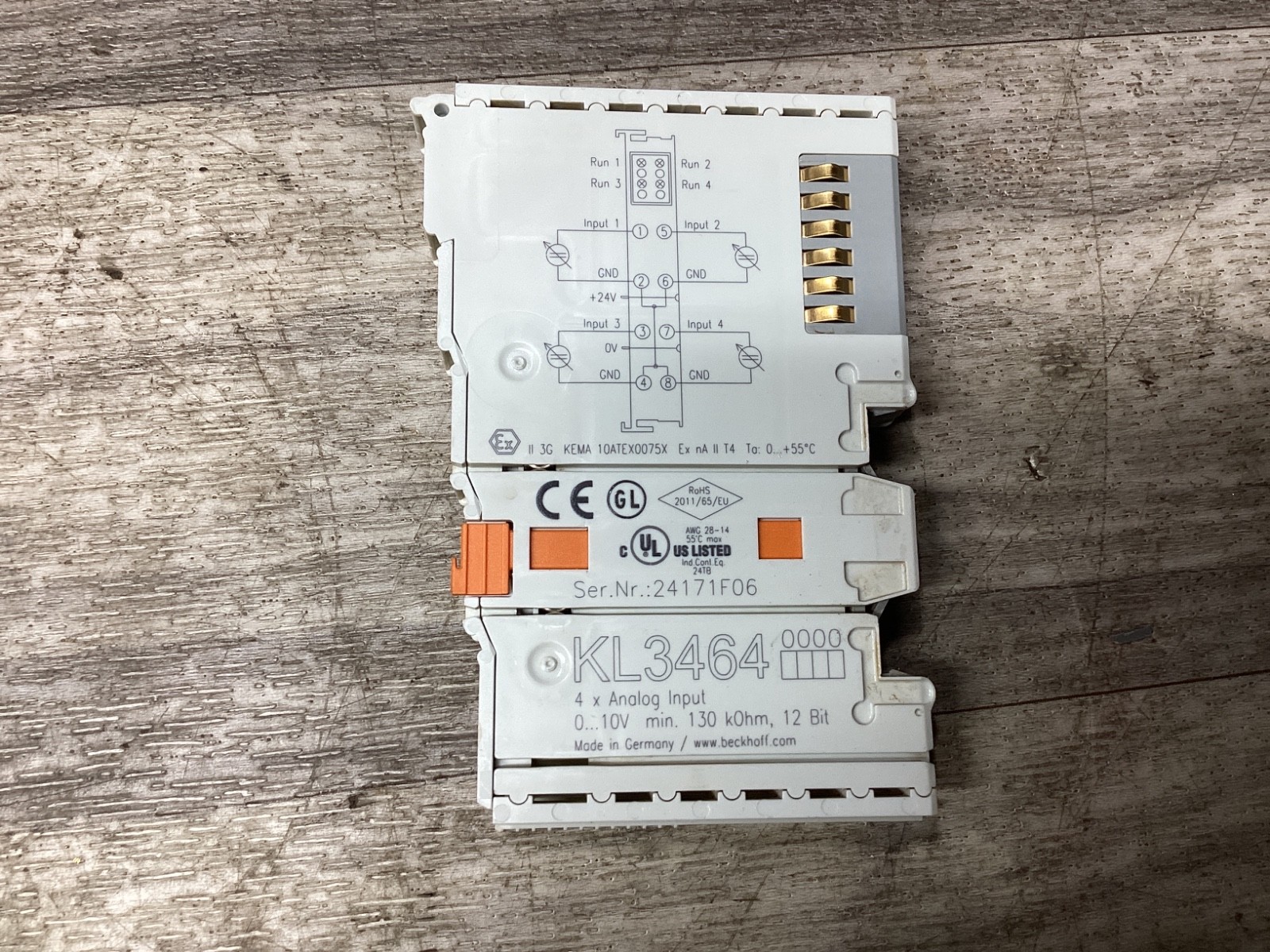 BECKHOFF ANALOG INPUT MODULES KL3464 #125N101