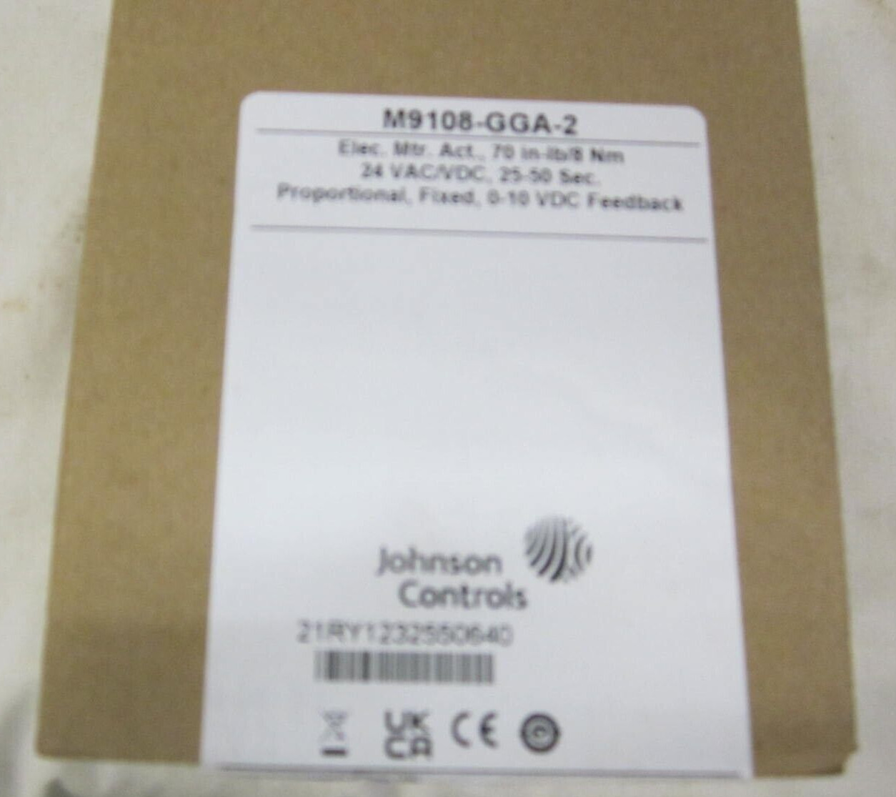 JOHNSON CONTROLS M9108-GGA-2 Rotary Actuator