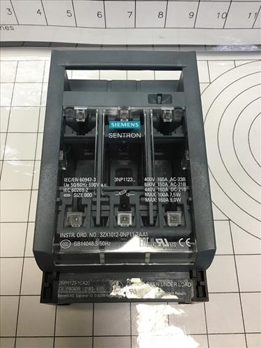 SIEMENS – 3NP1123-1CA20 – SWITCH, FUSE-SWITCH-DISCONNECTOR, 3P, NH000,160A