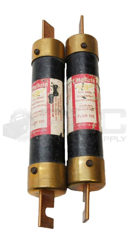 LOT OF 2 LITTELFUSE FLSR 100 SLO-BLO FUSE 100A 600VAC