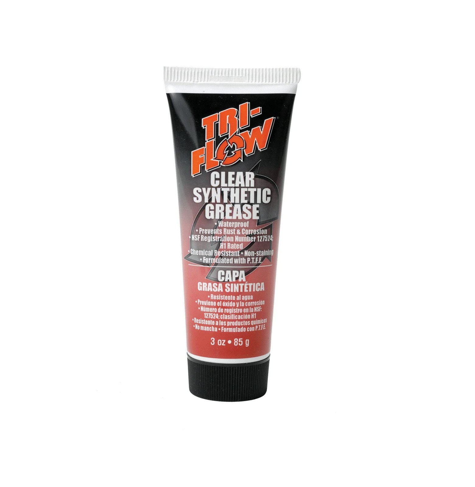 Tri-Flow TF23004 Clear Synthetic Grease – 3 oz. Tube , Red 3 oz, Multi