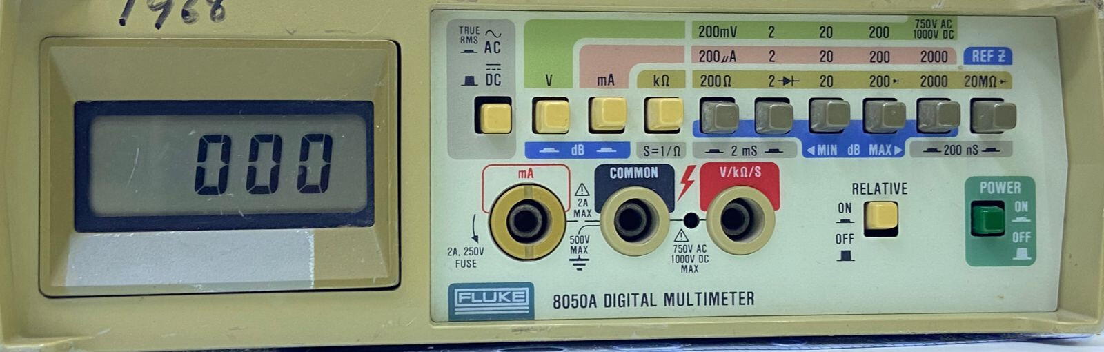 Fluke 8050a digital multimeter, CH#740