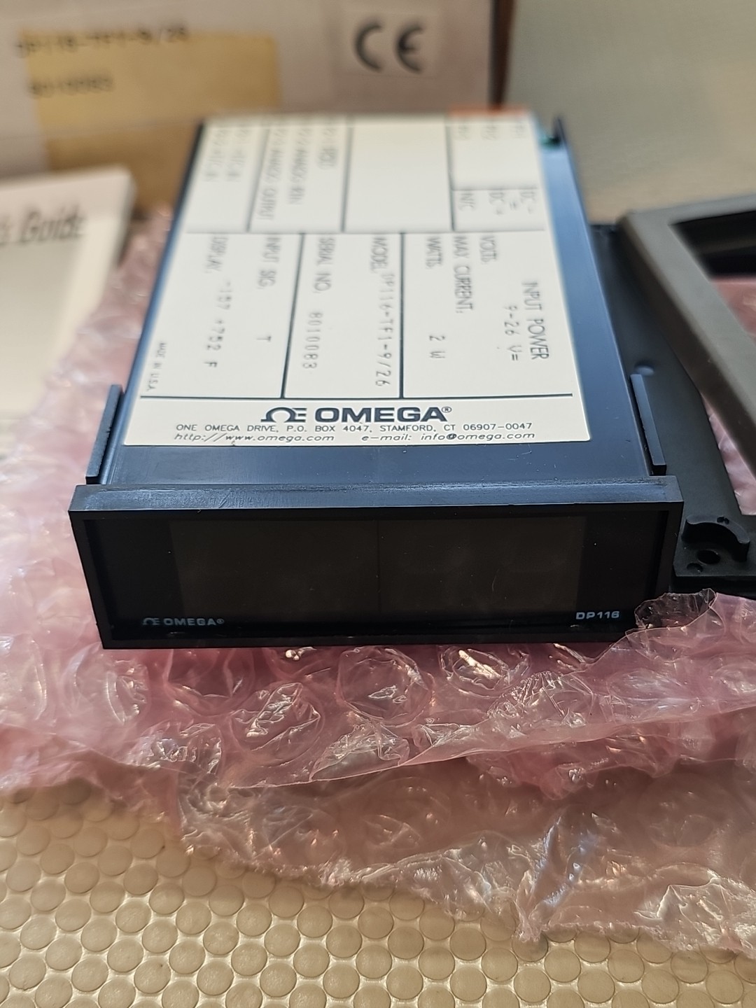 Omega DP116-TF1 Temperature Indicator – NEW