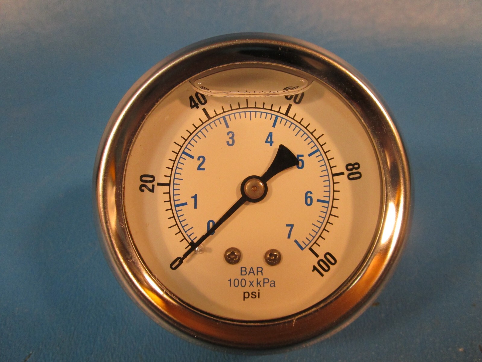 PIC GAUGES PRO-202L-254E, Pressure Gauge, 20TW36, 0 to 100 psi, 0-7 BAR, ¼” MNPT