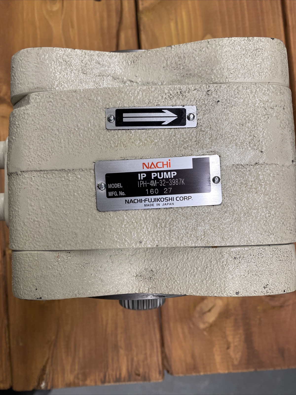 NACHI IPH-4M-32-3987K Mfg # 160 27 Made In Japan Hydraulic Pump Great Condition