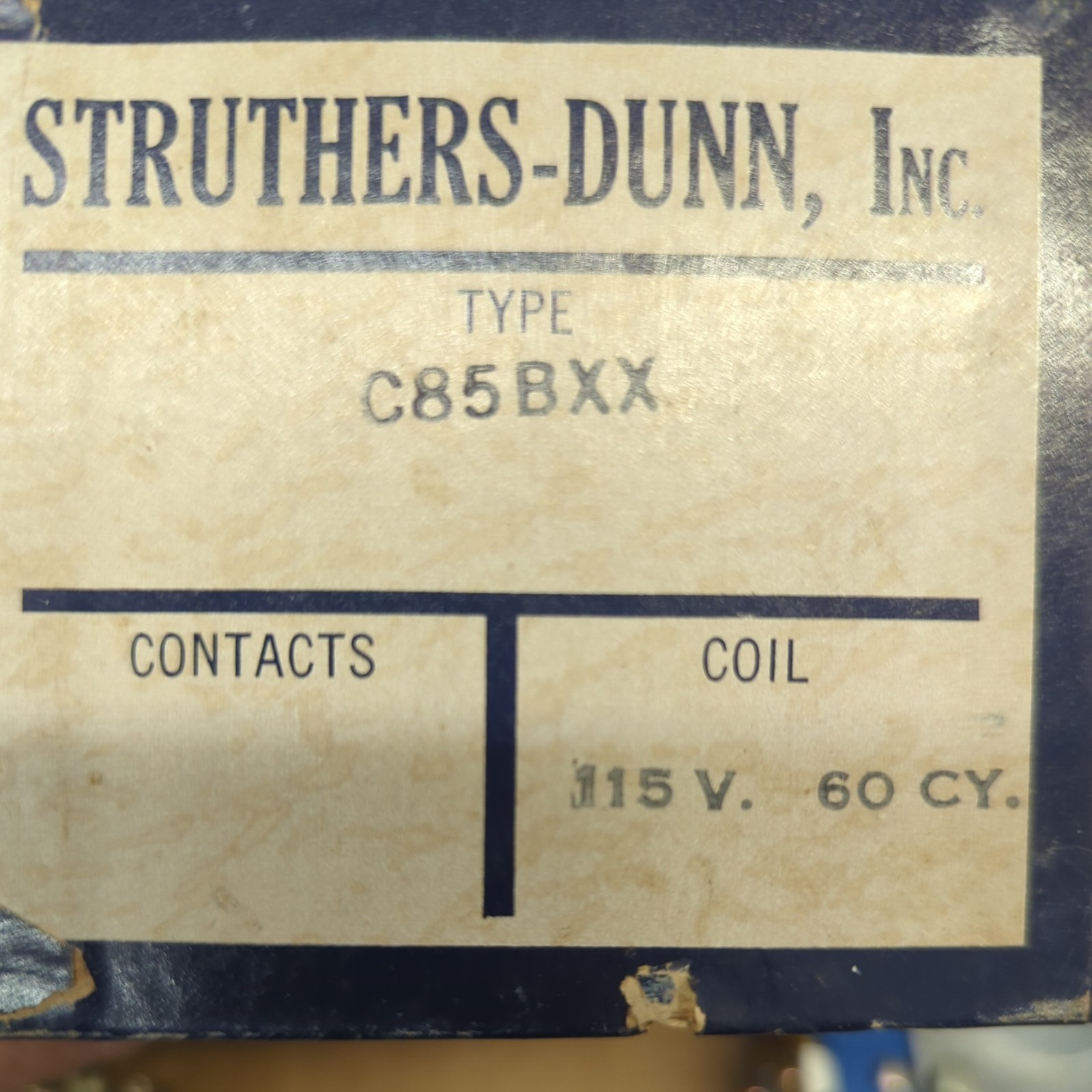 STRUTHERS-DUNN C85AXA 115V 20A NSMP