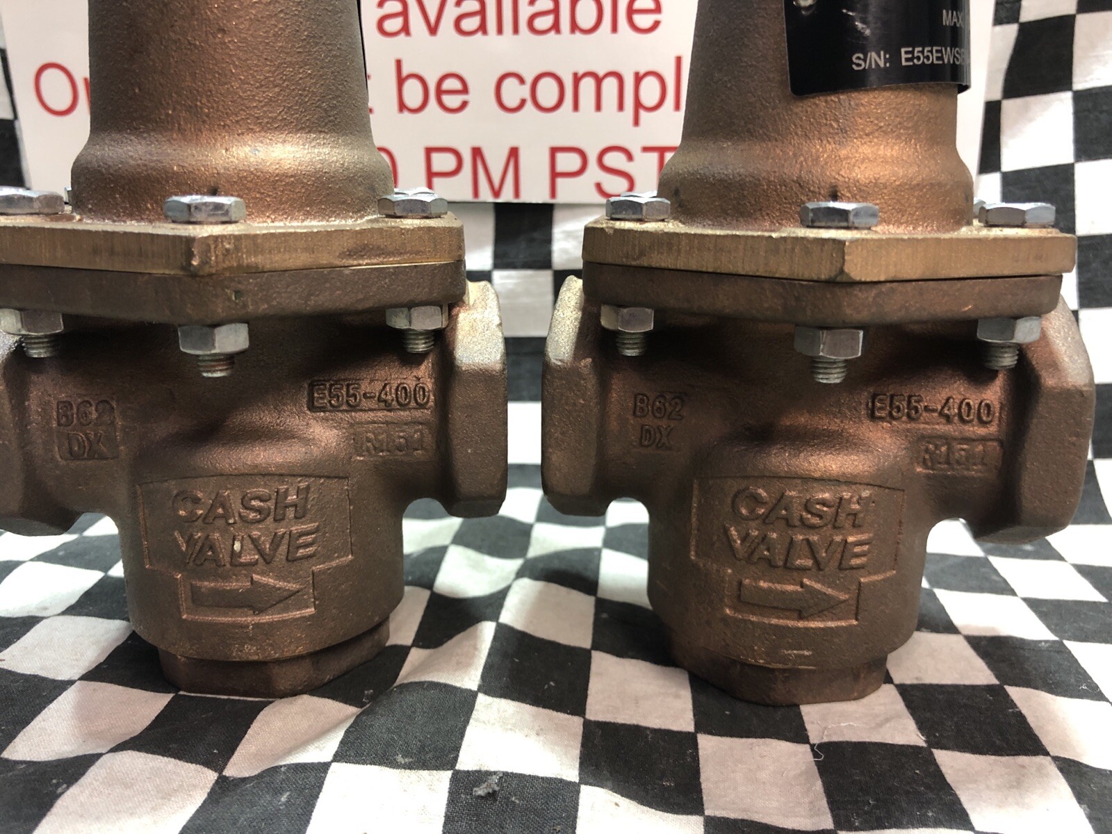 CASH VALVE Pressure Regulator 1″ FNPT, TYPE E55, E55-400, Lot Of 2, SHIPSAMEDAY