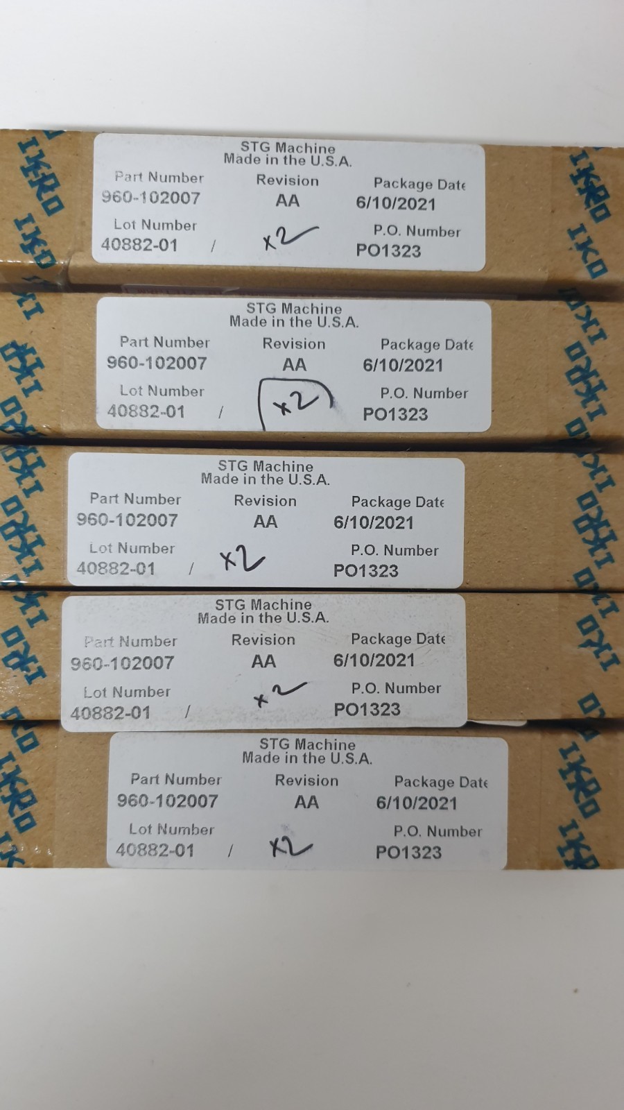 IKO Linear Rail – Model LWL 5 R90 B P S2, P/N 960-102007, Rev. AA – Lot of 10 pc
