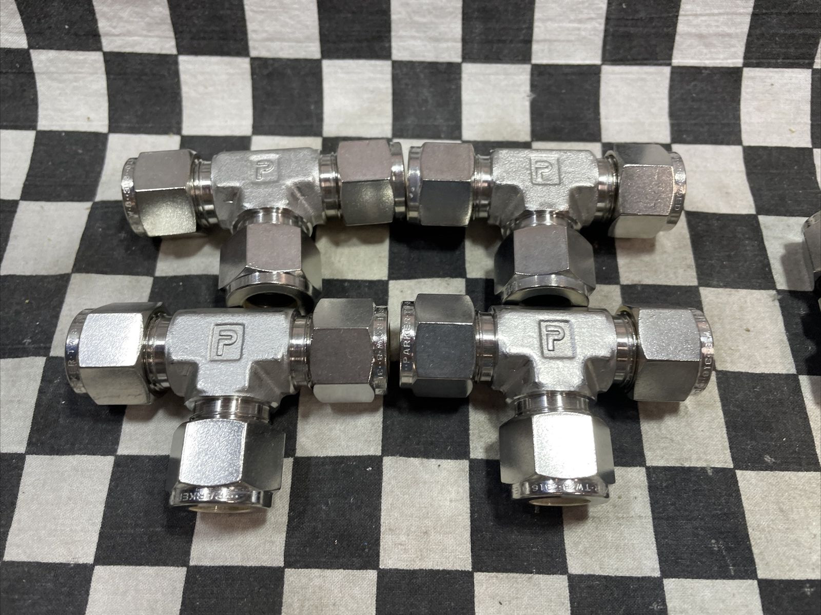PARKER TEE UNION 1/2″, 8ET8-316 & 8SC8-316 & , LOT OF 6, SHIPSAMEDAY#1557W4