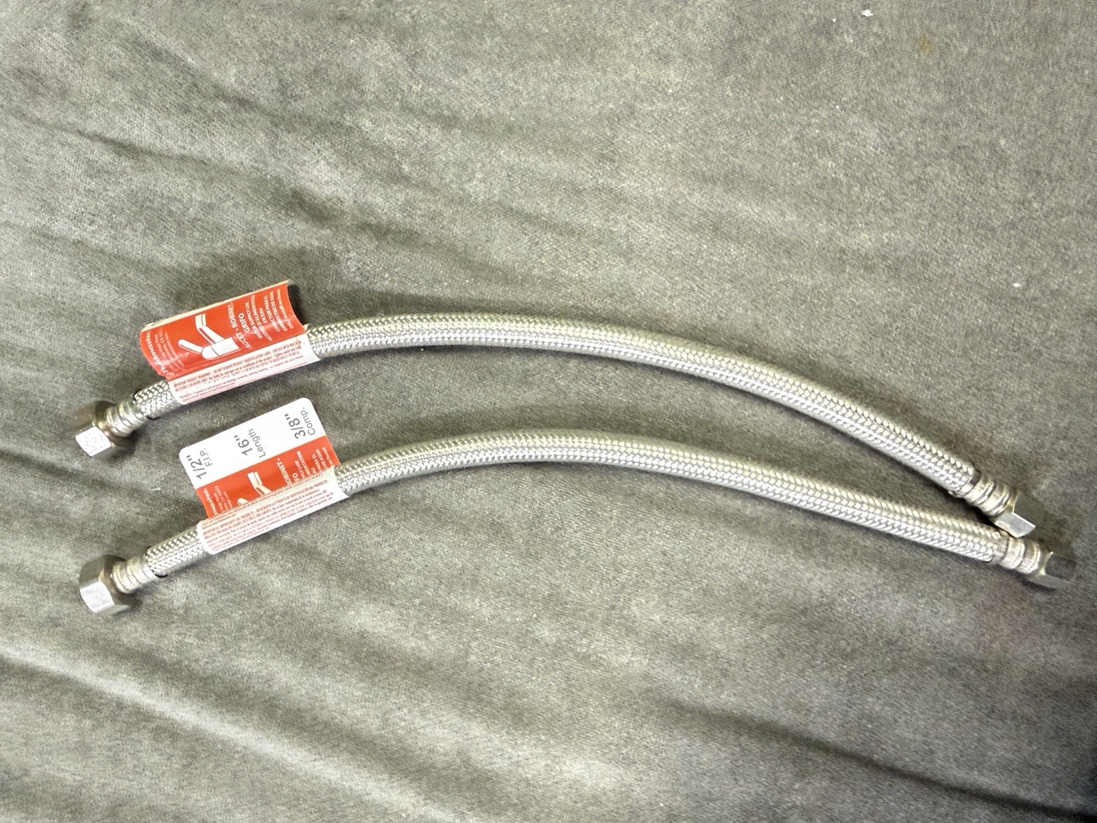 5-Brasscraft Multiple 6,12,16 Inch Speedi Plumb Plus Faucet Connectors