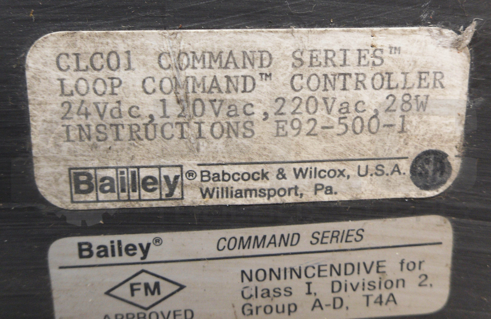 BAILEY CLC01 LOOP COMMAND CONTROLLER 24VDC 120-220VAC 28W