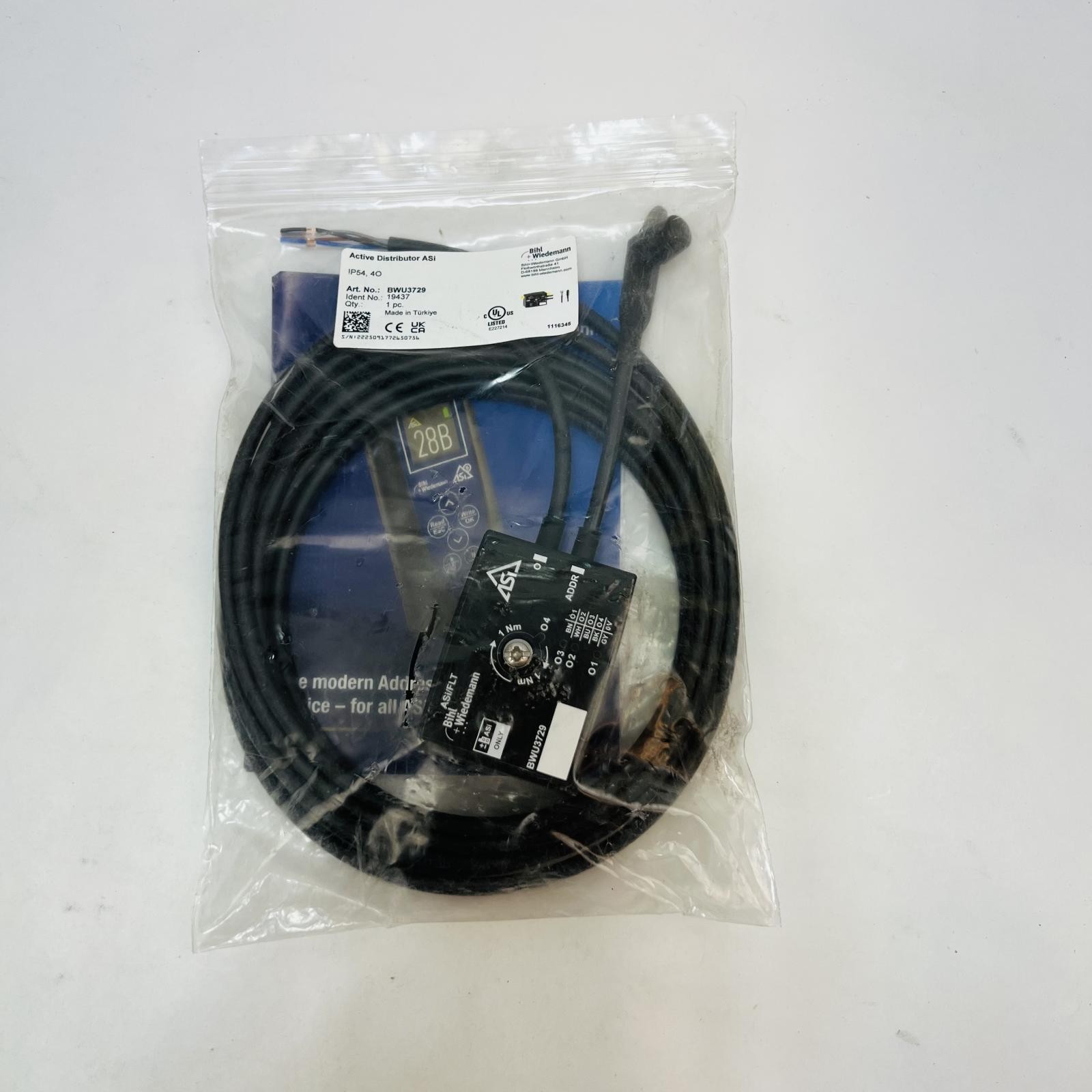 Bihl+Wiedemann BWU3729 ASi Active Distributor IP54 4O Made in Turkey UL CE