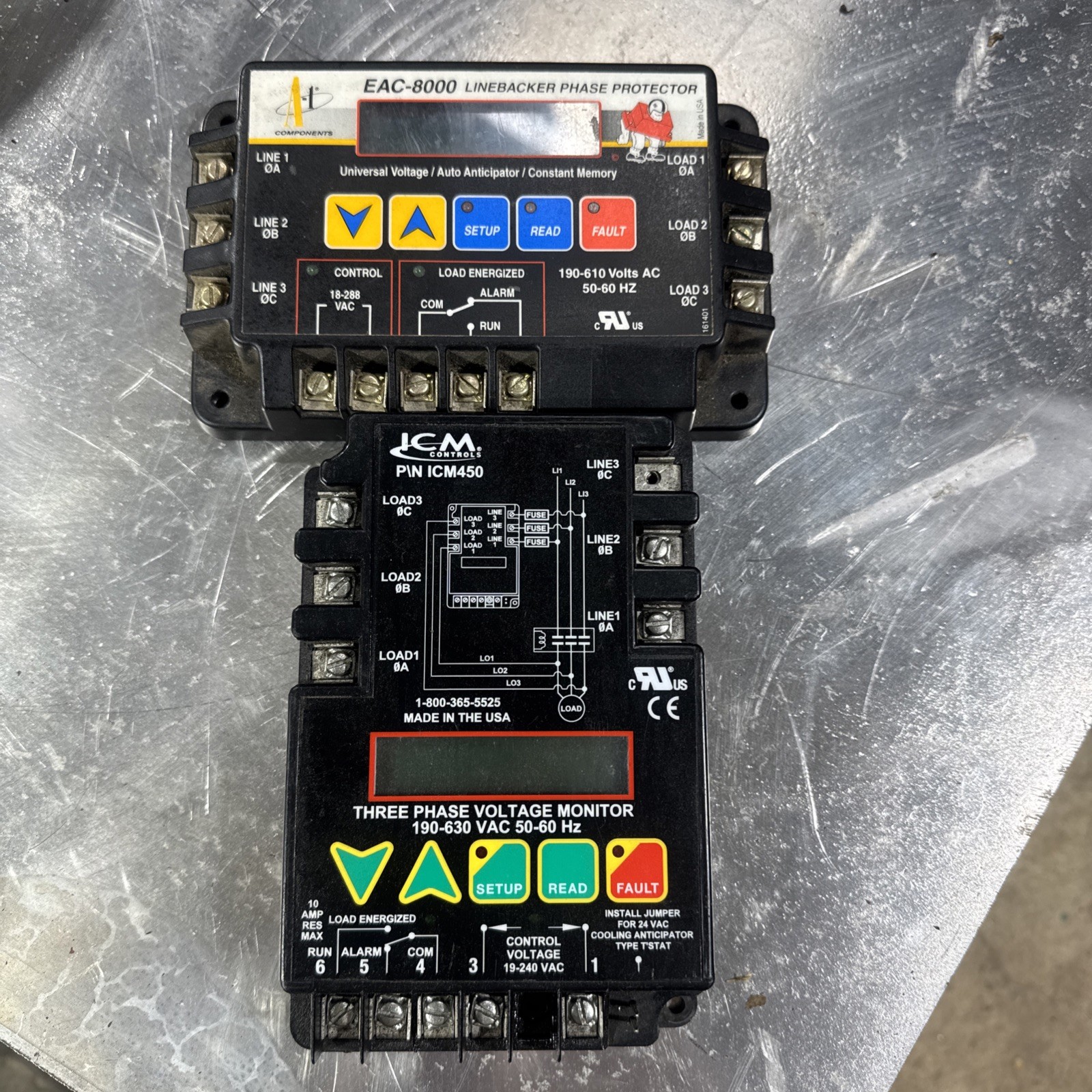 A-1 Components EAC-8000 3-Phase Voltage and Phase Monitor 190–600VAC ICM450