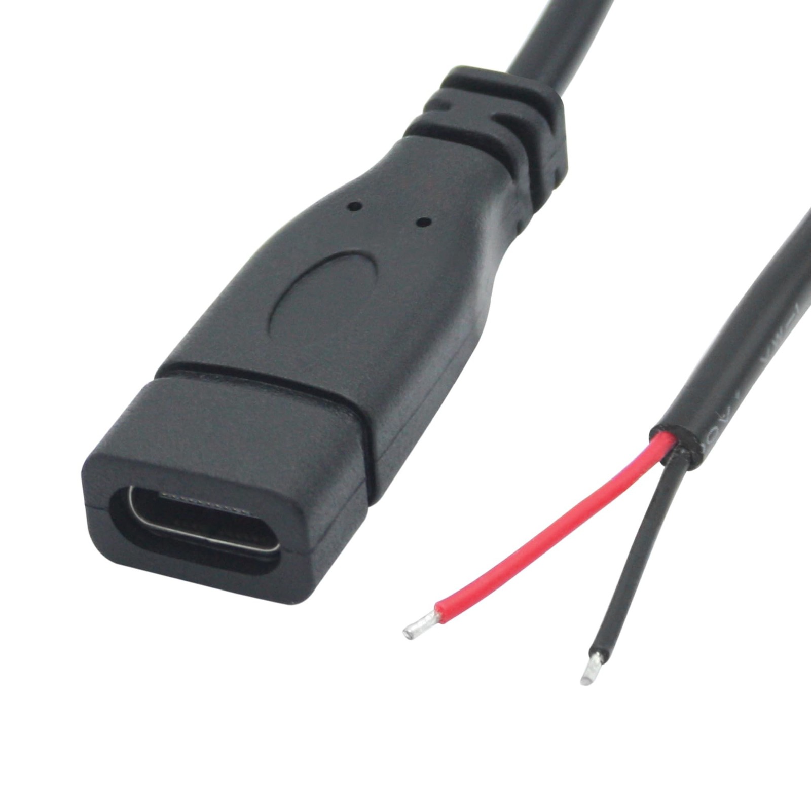 Short USB C to 2 Pin Bare Wire Open End Cable,9inch 25cm 5V/3A USB Type C Fem…