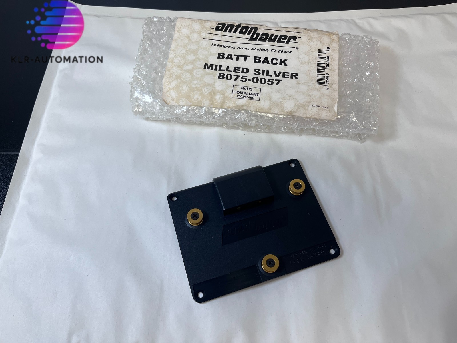 Anton Bauer Milled Silver Back Plate (8075-0057) Male Gold Mount – TBE x1