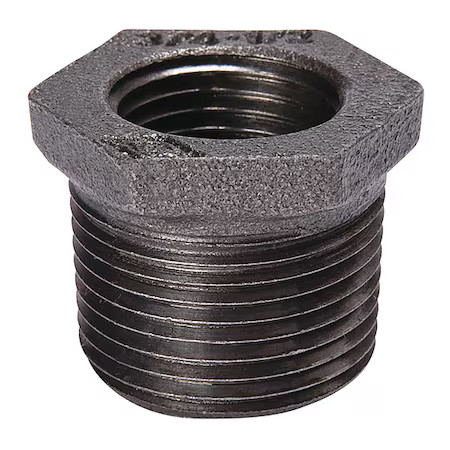 Hex Bushing Hex Bushing, 4″ X 3″ Pipe, Mnpt X Fnpt, Malleable Iron, Class 150,