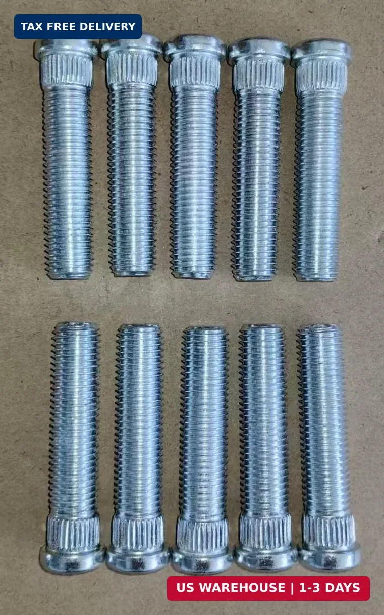 10PCS 1/2″ Longer Than Stock Wheel Stud Lug Bolt Fits for 1982-2004 Chevrolet Co