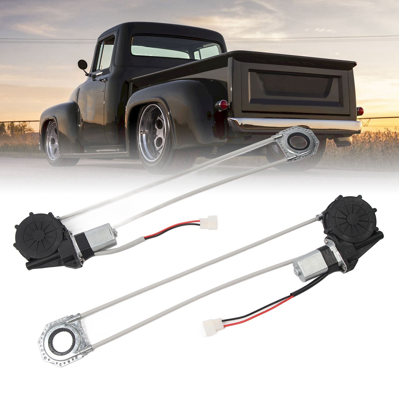 Universal Electric Power Window Conversion Kit For 2 Door Car Trunk Pickup