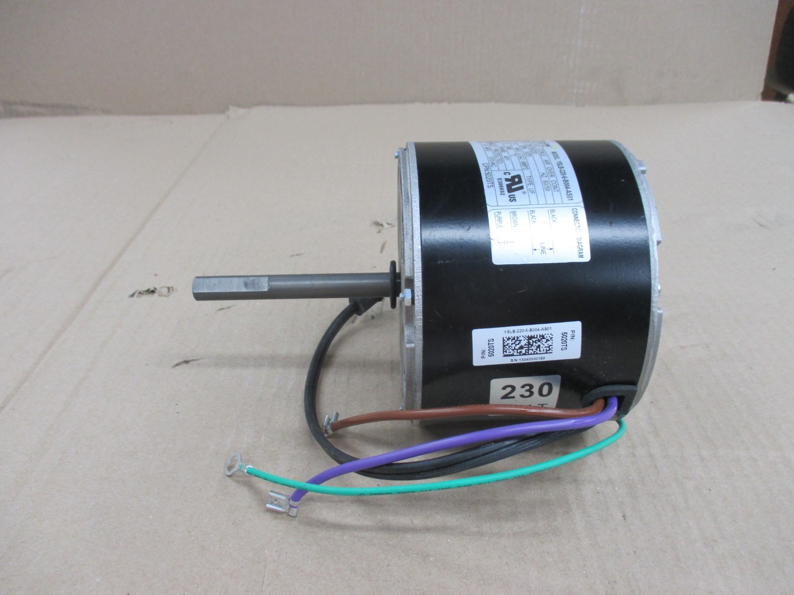YSLB-220-6-B004-AS01 INTERLINK ELECTRIC MOTOR 1/4 HP NEW