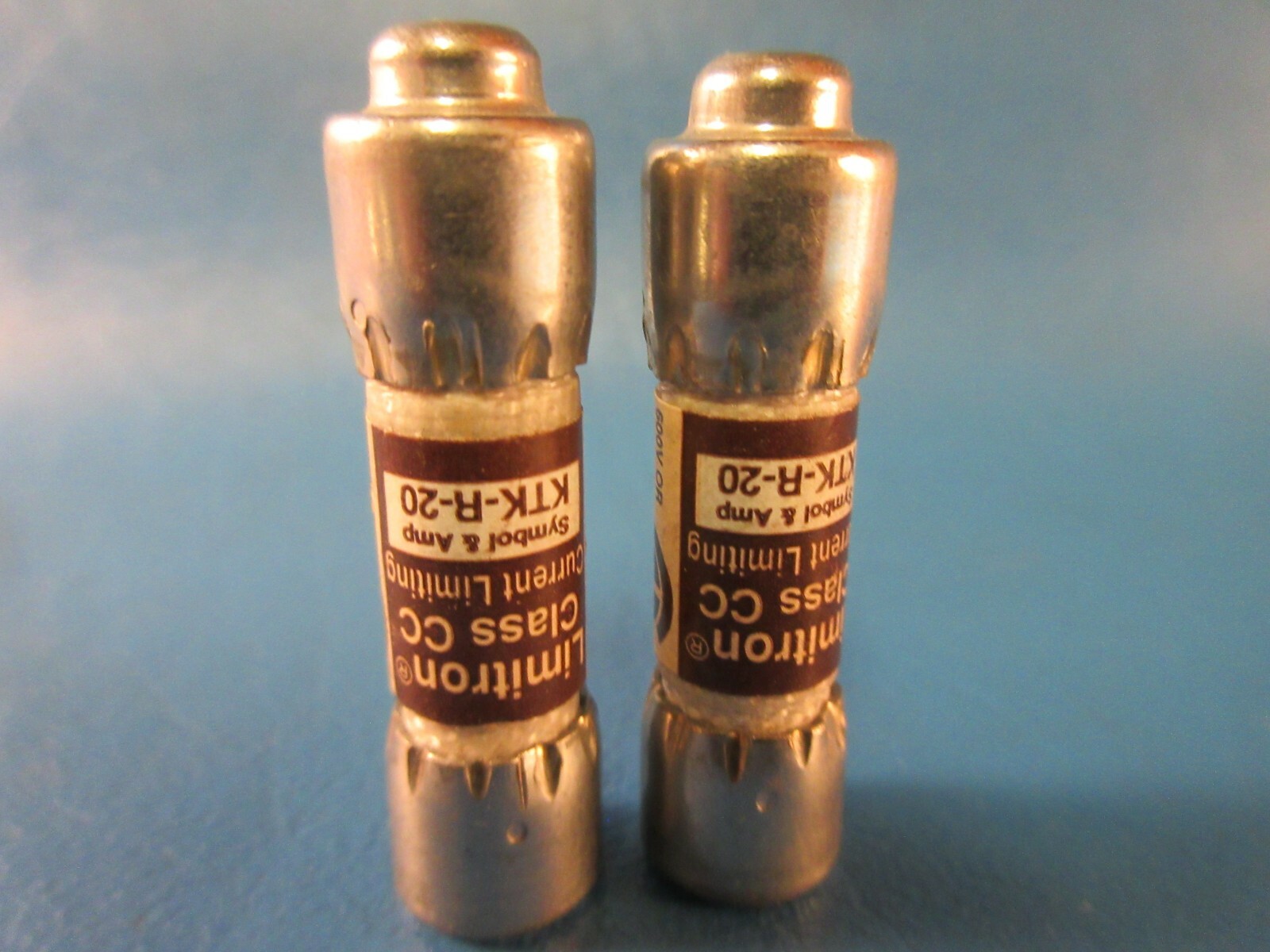 Lot of 2 Bussmann KTK-R-20 Limitron Fuse, Current Limiting, 600 Volts, 20 AMP