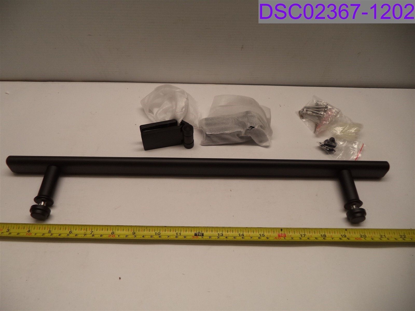 New w Scratches Black Drawer Pull 20-7/8″ Overall Length x 1-1/4″ Wide 98070