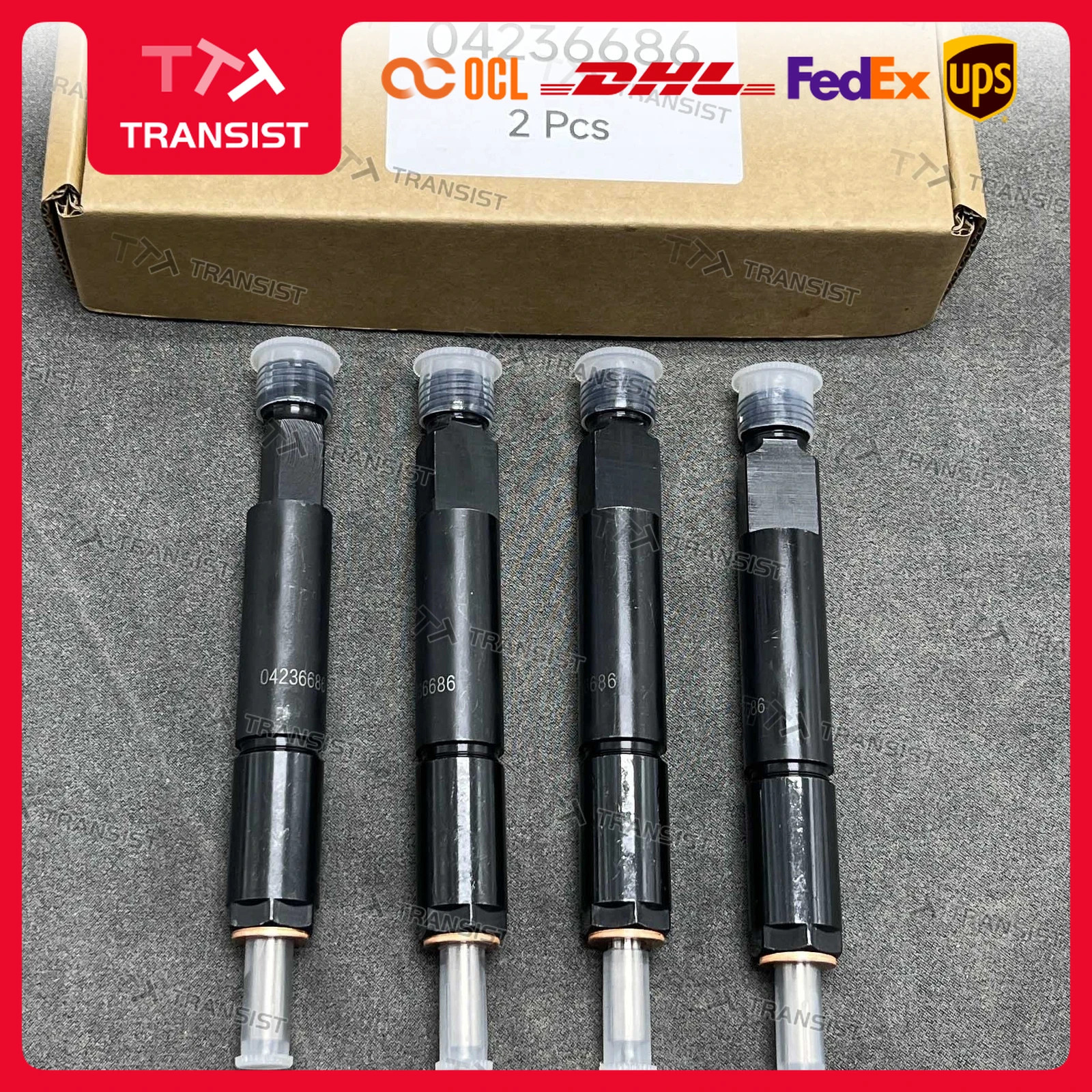 4X New Fuel Injector for 04236686 0423-6686 Deutz F6L914 Diesel Engine