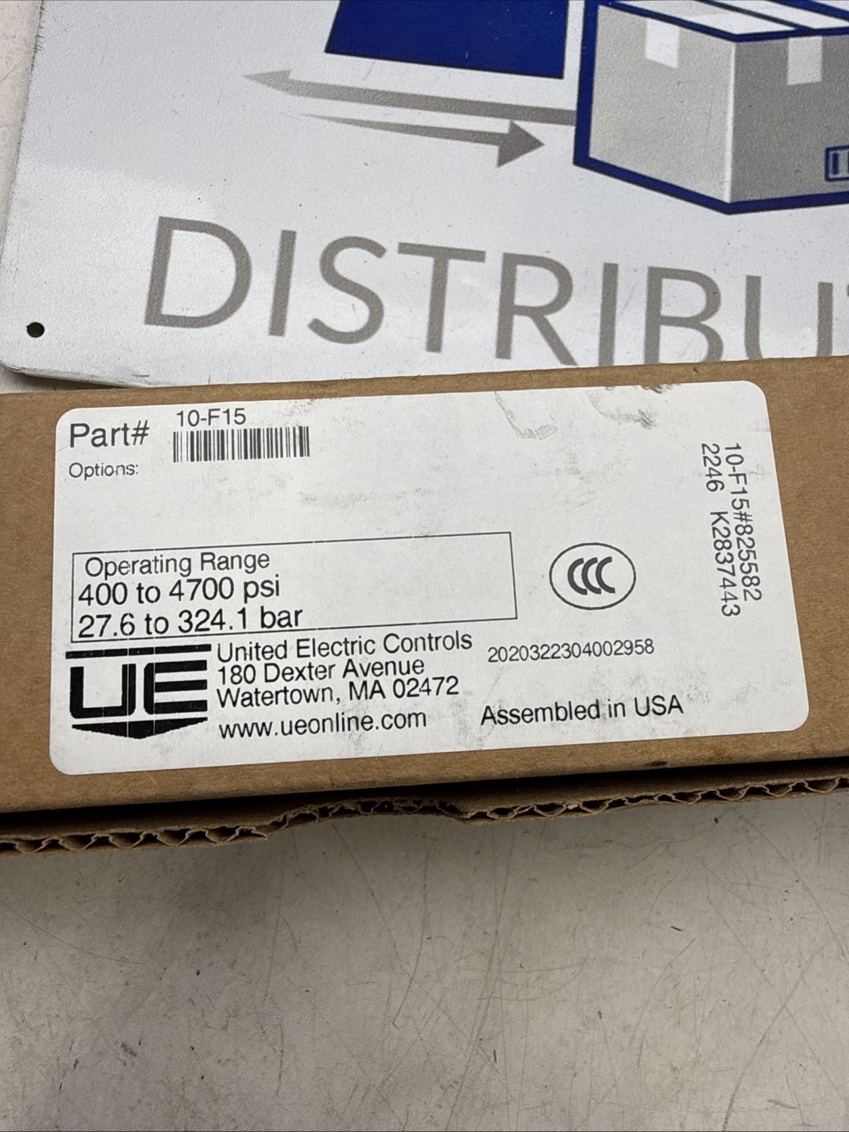 United Electric 10F15 Pressure Switch NEMA4 SPECTRA 400-4700 Pounds